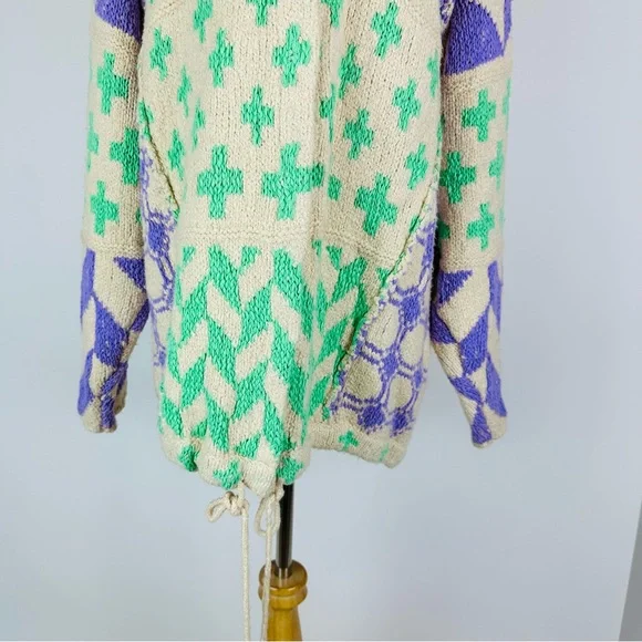 Free People Bright & Optimistic Oversized Cardigan Sweater Size Small - Picture 4 of 16